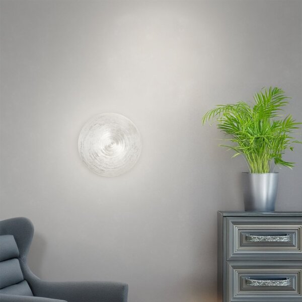 Plafoniera vetro argento top light jelly 1219 50 si e27 led decoro artigianale - Top Light