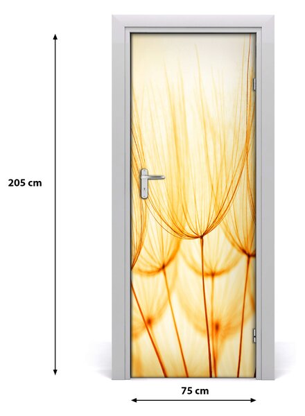 Adesivo per porta interna Semi di dente di leone 75x205 cm
