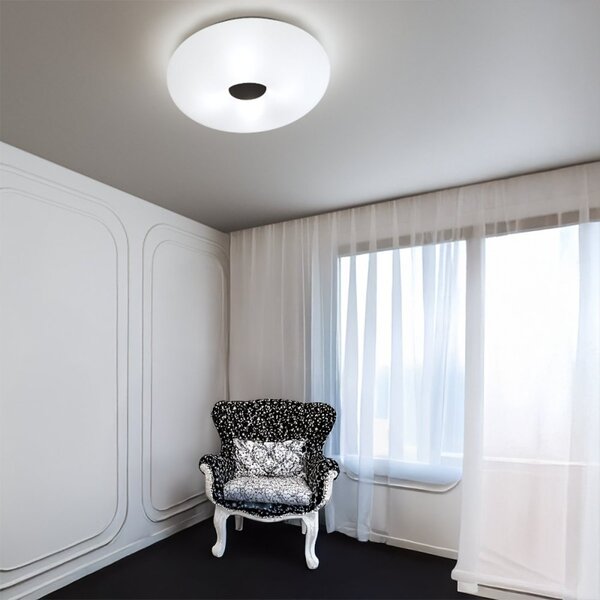 Plafoniera vetro soffiato bianco top light benny 1217 plg e27 led - Top Light