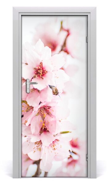 Adesivo per porta Fiori di tonsille 75x205 cm