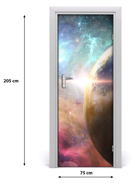 Adesivo per porta Galassia 75x205 cm