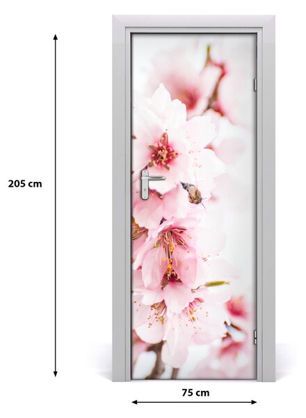 Adesivo per porta Fiori di tonsille 75x205 cm