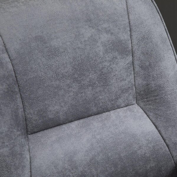 Icon Space Sedia da Ufficio con Ruote e Braccioli in Tessuto colore Grigio Chiaro