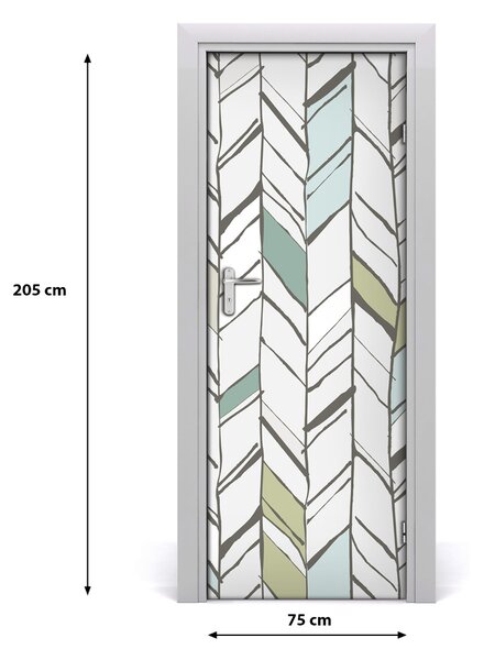 Poster adesivo per porta Pattern Flankeet 75x205 cm