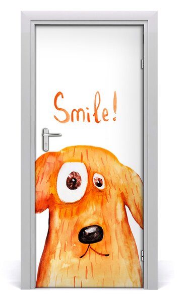Adesivo per porta Cane 75x205 cm