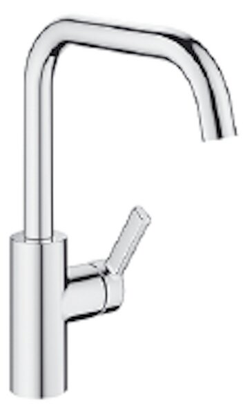 Naber Glam 1 miscelatore monocomando ad alta pressione in metallo argento