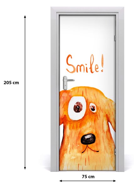 Adesivo per porta Cane 75x205 cm