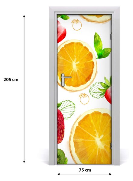Adesivo per porta Frutta 75x205 cm