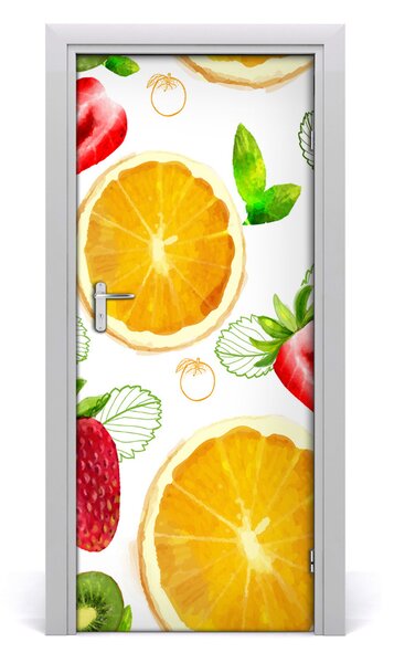 Adesivo per porta Frutta 75x205 cm
