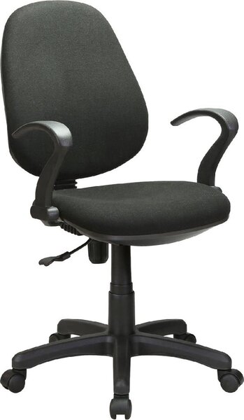 NBrand Sedia da Ufficio con Ruote e Braccioli in Tessuto colore Nero - Office