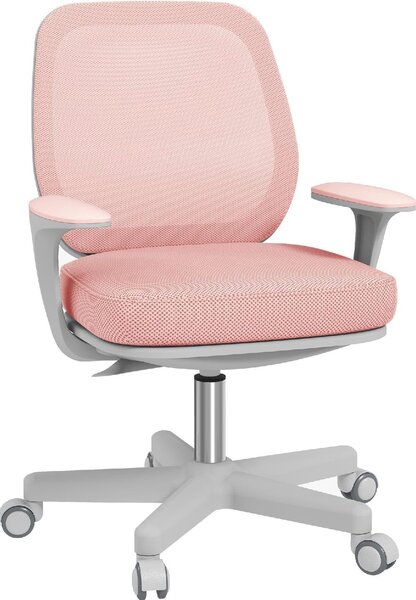 Icon Space Sedia da Ufficio con Ruote e Braccioli in Tessuto Mesh colore Rosa
