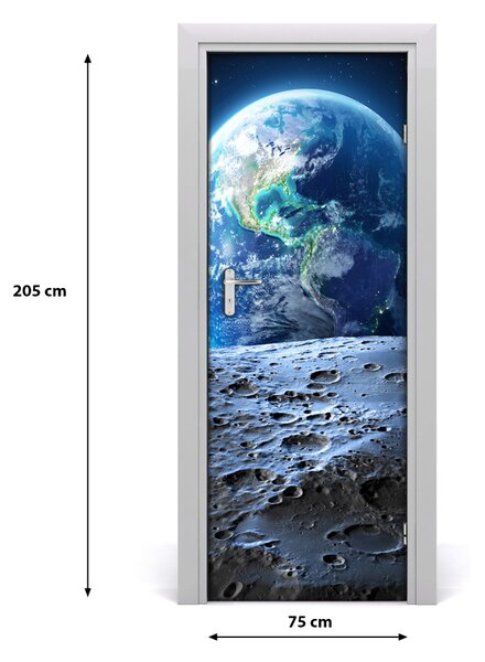 Adesivo per porta Pianeta Terra 75x205 cm