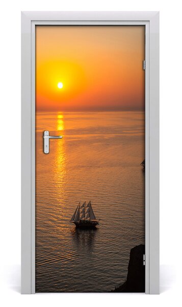 Adesivo per porta interna Sunset Mare 75x205 cm