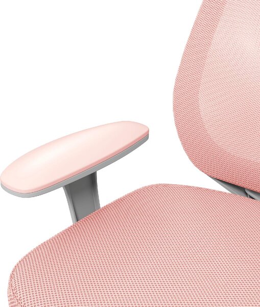 Icon Space Sedia da Ufficio con Ruote e Braccioli in Tessuto Mesh colore Rosa