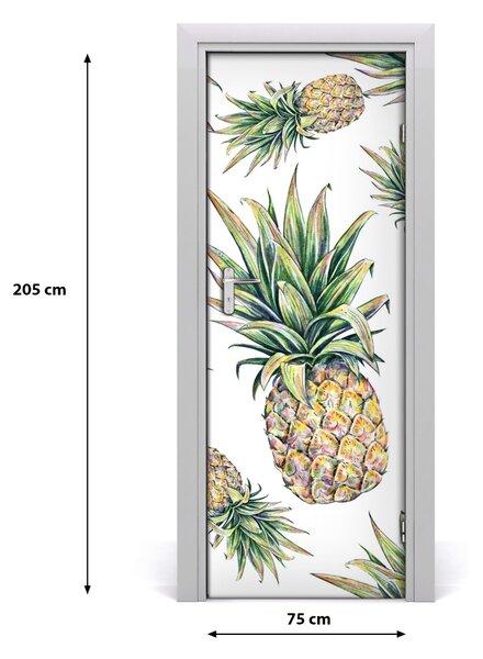 Adesivo per porta Ananas 75x205 cm