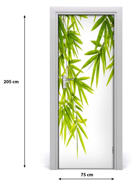 Adesivo per porta interna Foglie di bamb? 75x205 cm