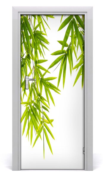 Adesivo per porta interna Foglie di bamb? 75x205 cm