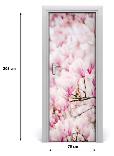 Poster adesivo per porta Fiori magnolia 75x205 cm