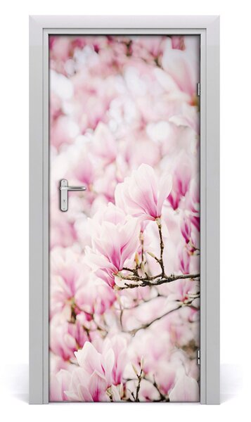 Poster adesivo per porta Fiori magnolia 75x205 cm