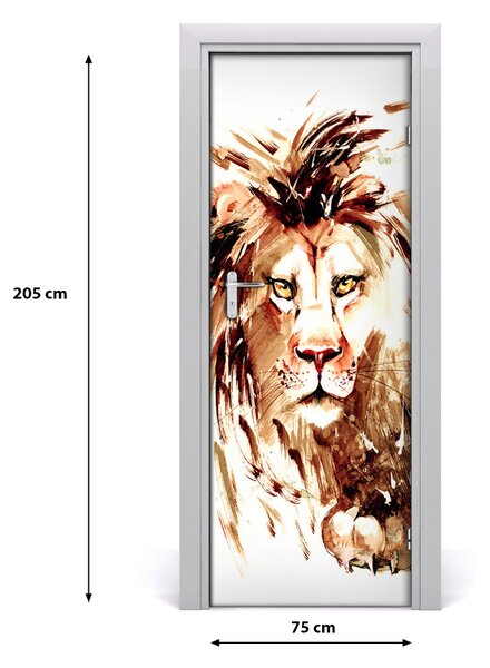 Sticker porta Leone 75x205 cm