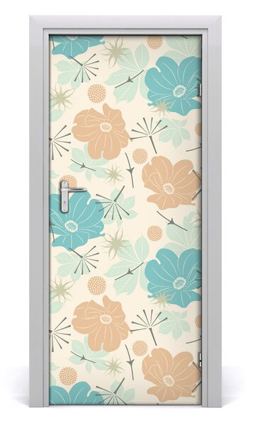 Adesivo per porta Pattern floreale 75x205 cm