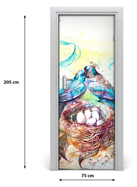 Adesivo per porta Famiglia 75x205 cm