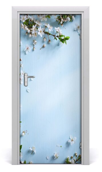 Adesivo per porta fiori di ciliegio 75x205 cm