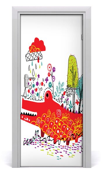 Sticker porta Coccodrillo 75x205 cm