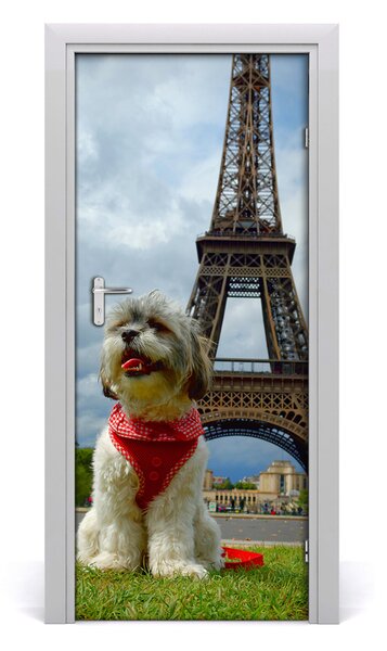 Adesivo per porta interna Cane in u 75x205 cm