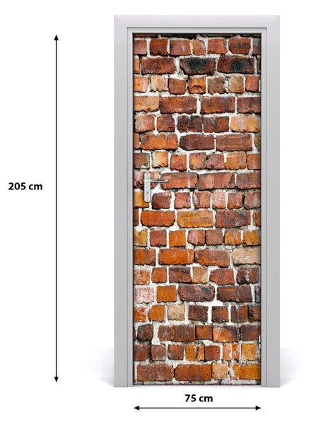 Adesivo per porta Muro di mattoni 75x205 cm
