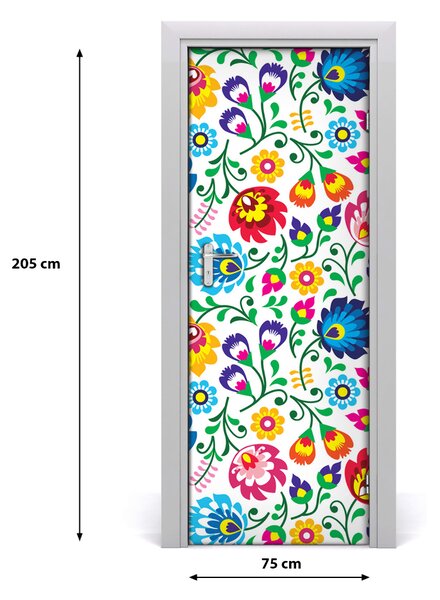 Adesivo per porta Modello etnico 75x205 cm