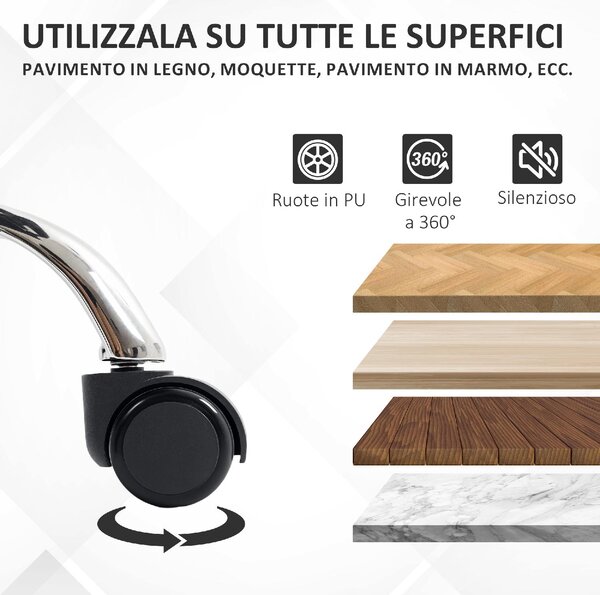 DecHome Sedia da Ufficio con Ruote e Braccioli Reclinabile con Poggiapiedi e Poggiatesta in Ecopelle colore Nero