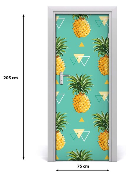 Poster adesivo per porta Ananas 75x205 cm
