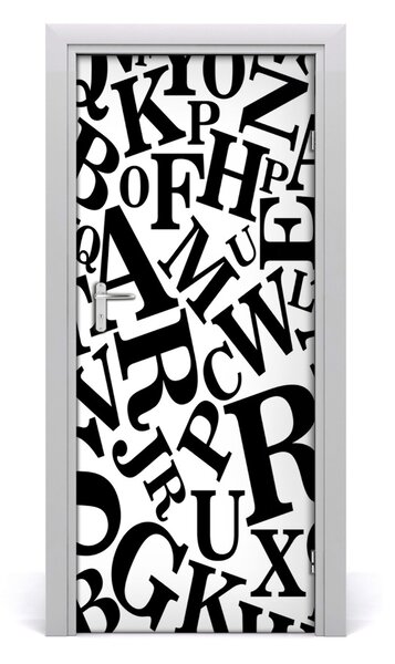 Adesivo per porta interna Alfabeto a casa 75x205 cm