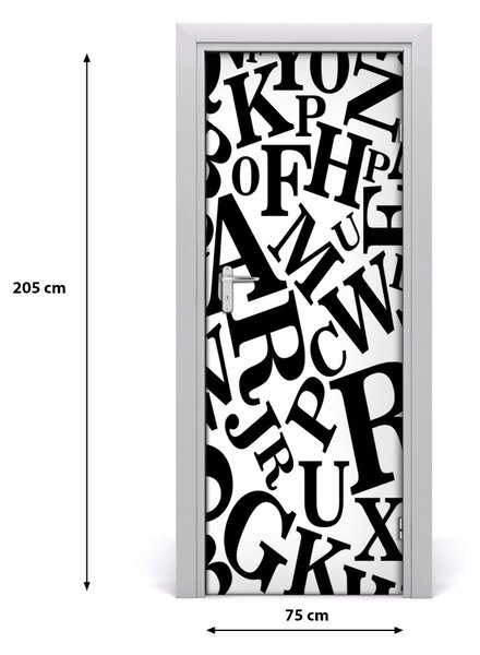 Adesivo per porta interna Alfabeto a casa 75x205 cm