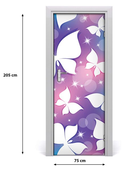 Adesivo per porta Farfalle 75x205 cm
