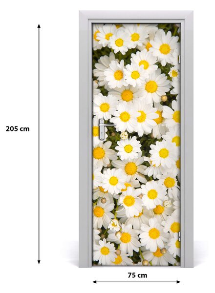 Adesivo per porta interna Fiori Stokrotka 75x205 cm