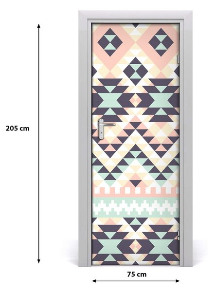 Adesivo per porta interna Origine etnica 75x205 cm