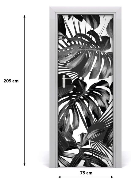 Adesivo per porta Foglie tropicali 75x205 cm