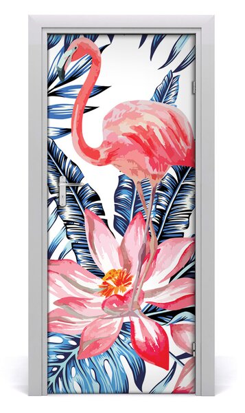 Poster adesivo per porta Fiori hawaiani 75x205 cm