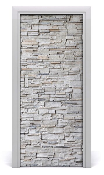 Adesivo per porta Muro di pietra 75x205 cm