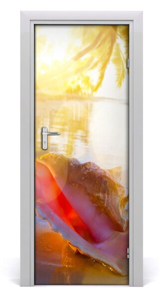 Adesivo per porta Shell Beach 75x205 cm