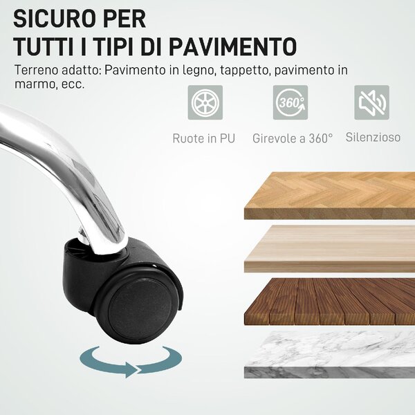 Icon Space Sedia da Ufficio con Ruote e Braccioli Reclinabile con Poggiapiedi e Poggiatesta Schienale Massaggiante e Riscaldante in Ecopelle colore