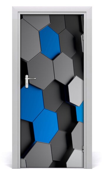 Adesivo per porta interna Astrazione 3D 75x205 cm