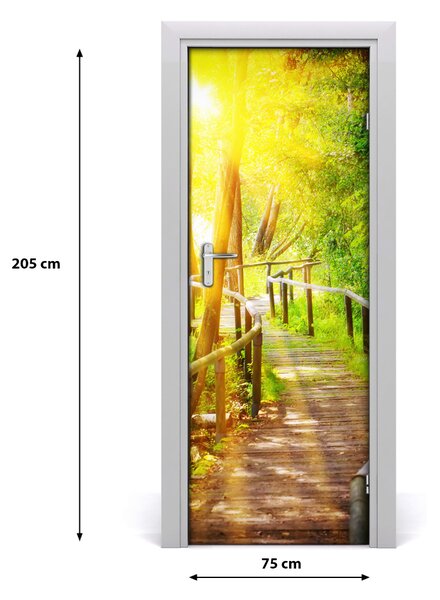 Adesivo per porta Sentiero nella foresta 75x205 cm