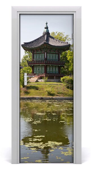 Poster adesivo per porta Parco giapponese 75x205 cm