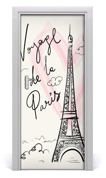 Adesivo per porta Torre Eiffel Paris 75x205 cm