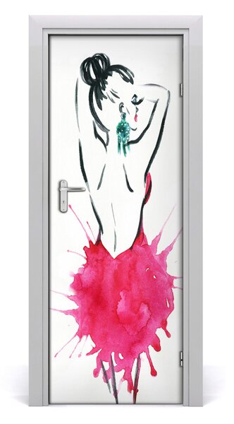 Sticker porta Illustrazione di moda 75x205 cm