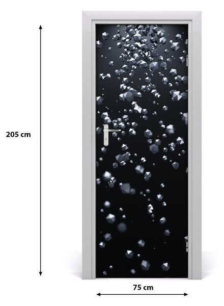Adesivo per porta Astrazione 3D 75x205 cm