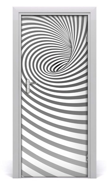 Poster adesivo per porta Spirale a strisce 75x205 cm